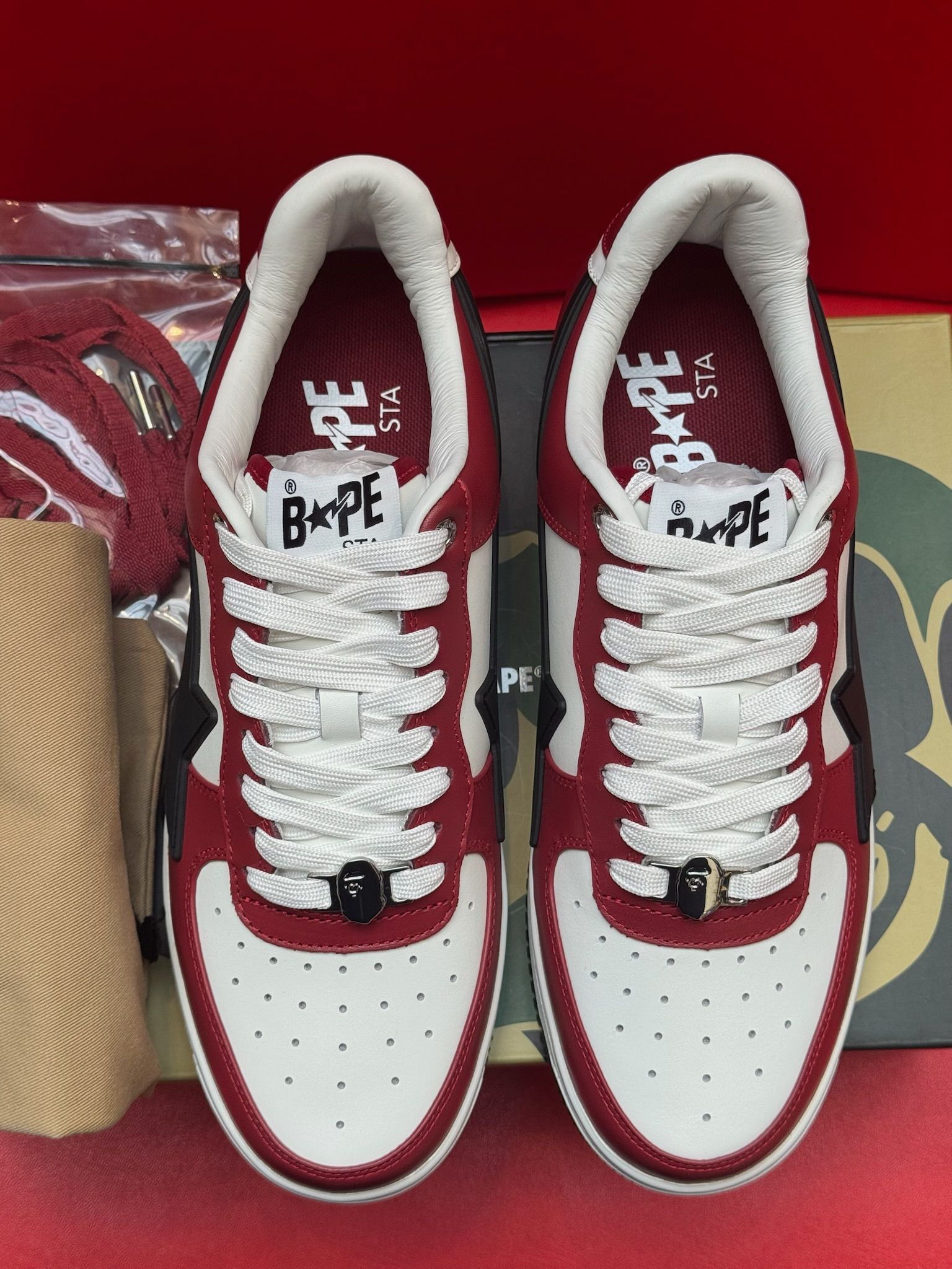 9.5M A Bathing Ape Bape Sta OS #2 M2 Red