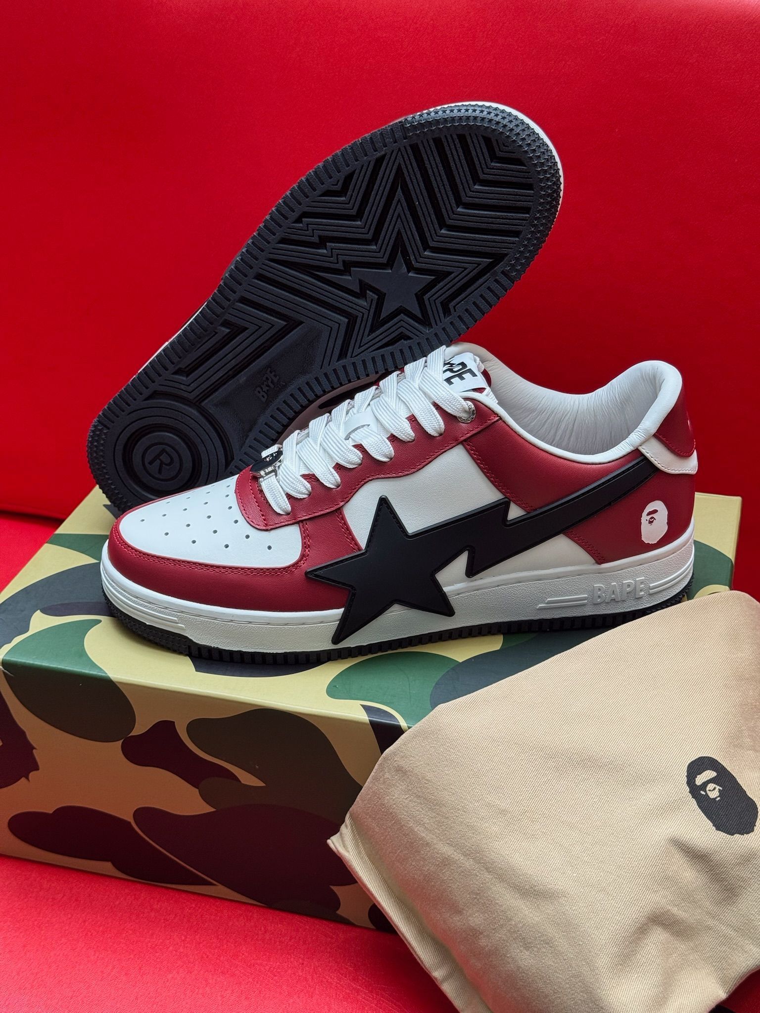 9.5M A Bathing Ape Bape Sta OS #2 M2 Red