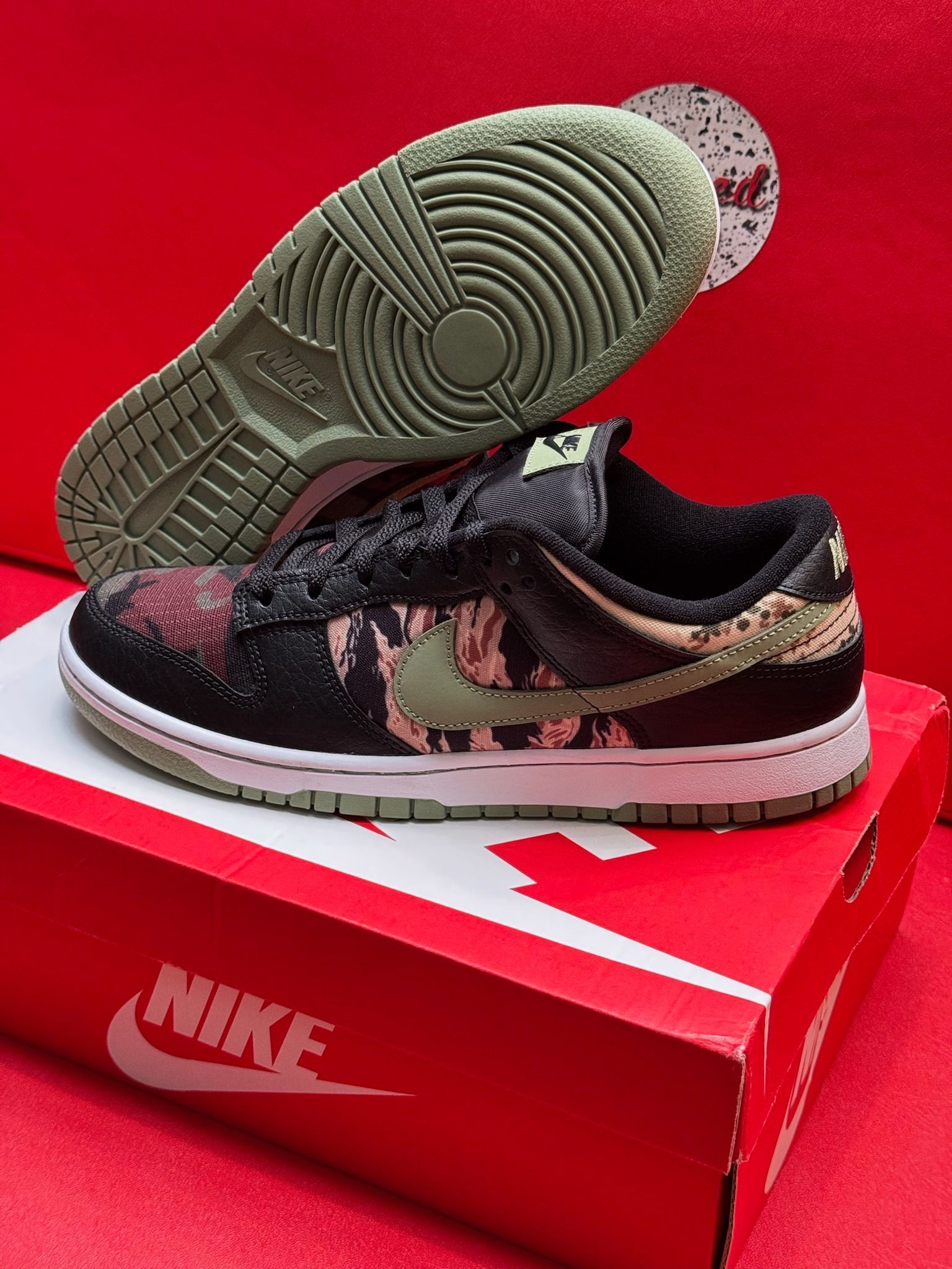 10M Nike Dunk Low Black Multi-Camo