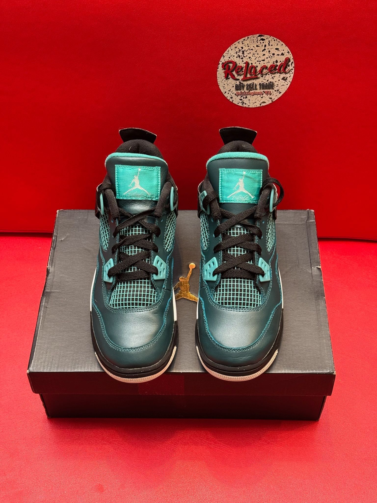 6Y Jordan 4 Teal
