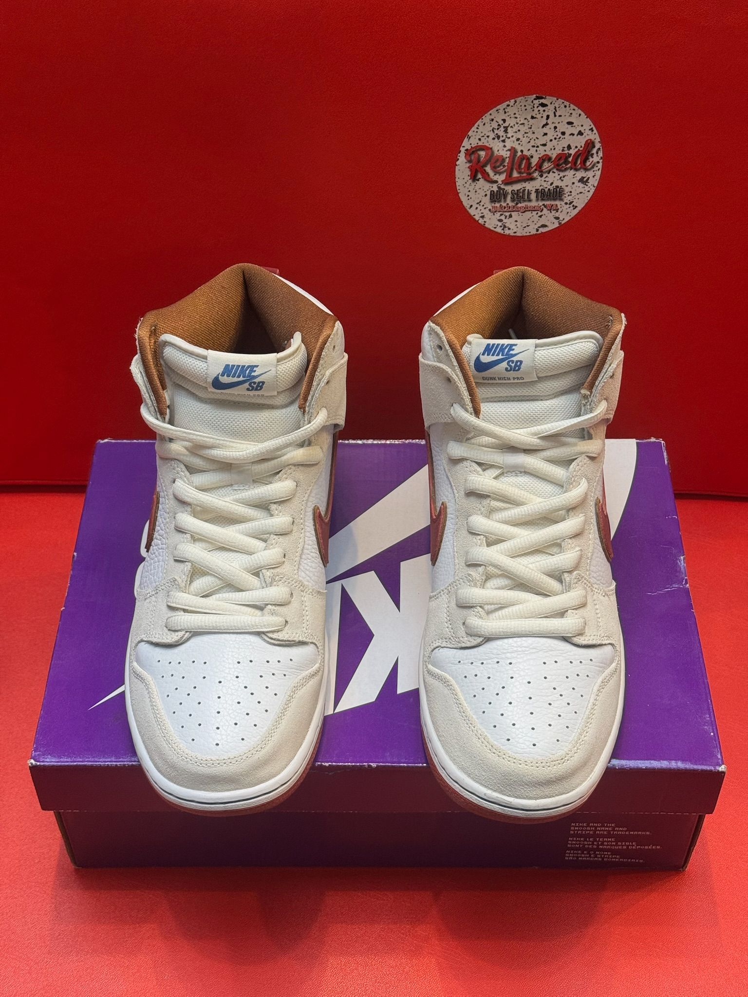 10.5M Nike SB Dunk High Sail Bright Crimson