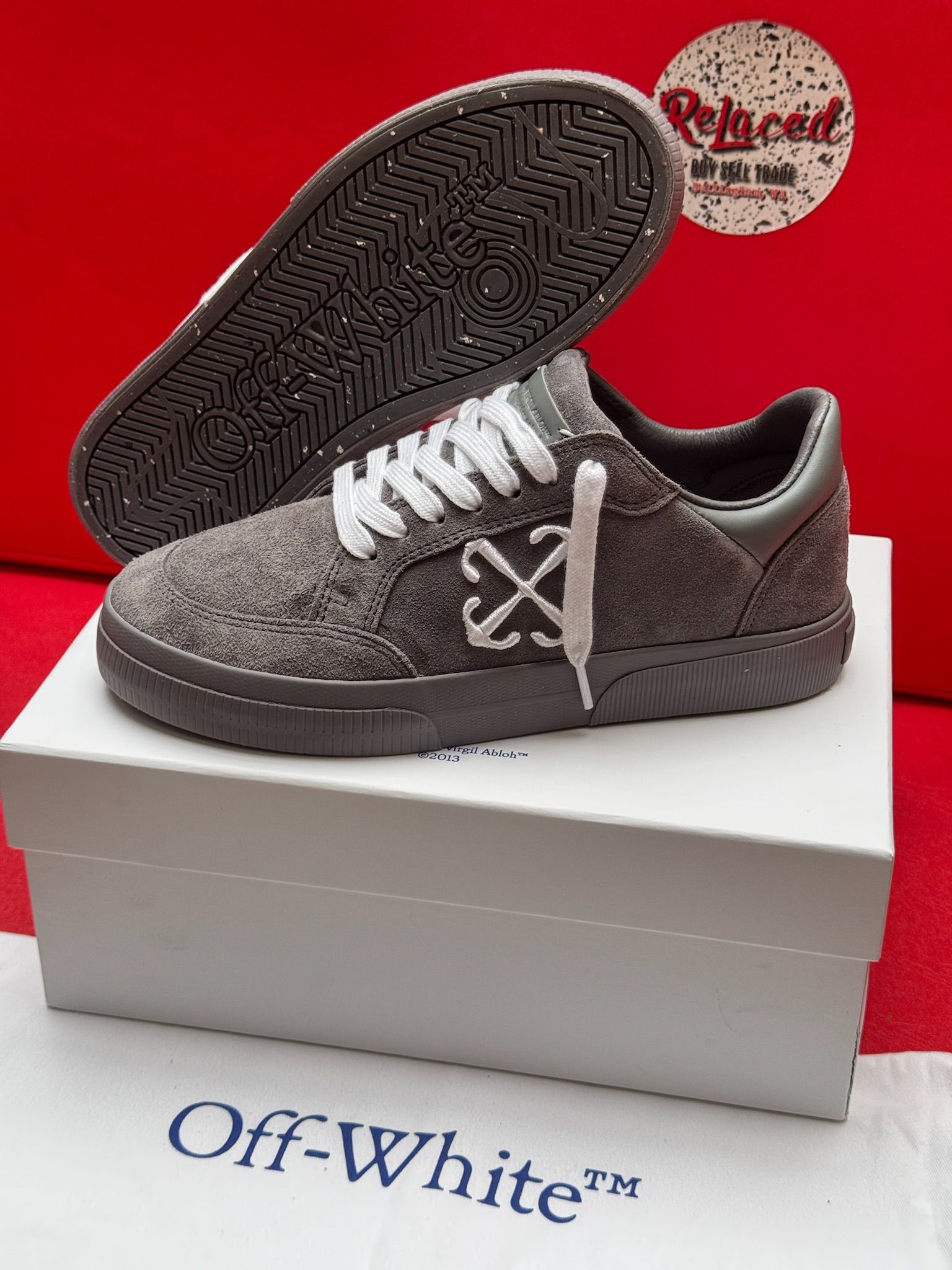 7M Off-White New Low Vulcanized Medium Grey