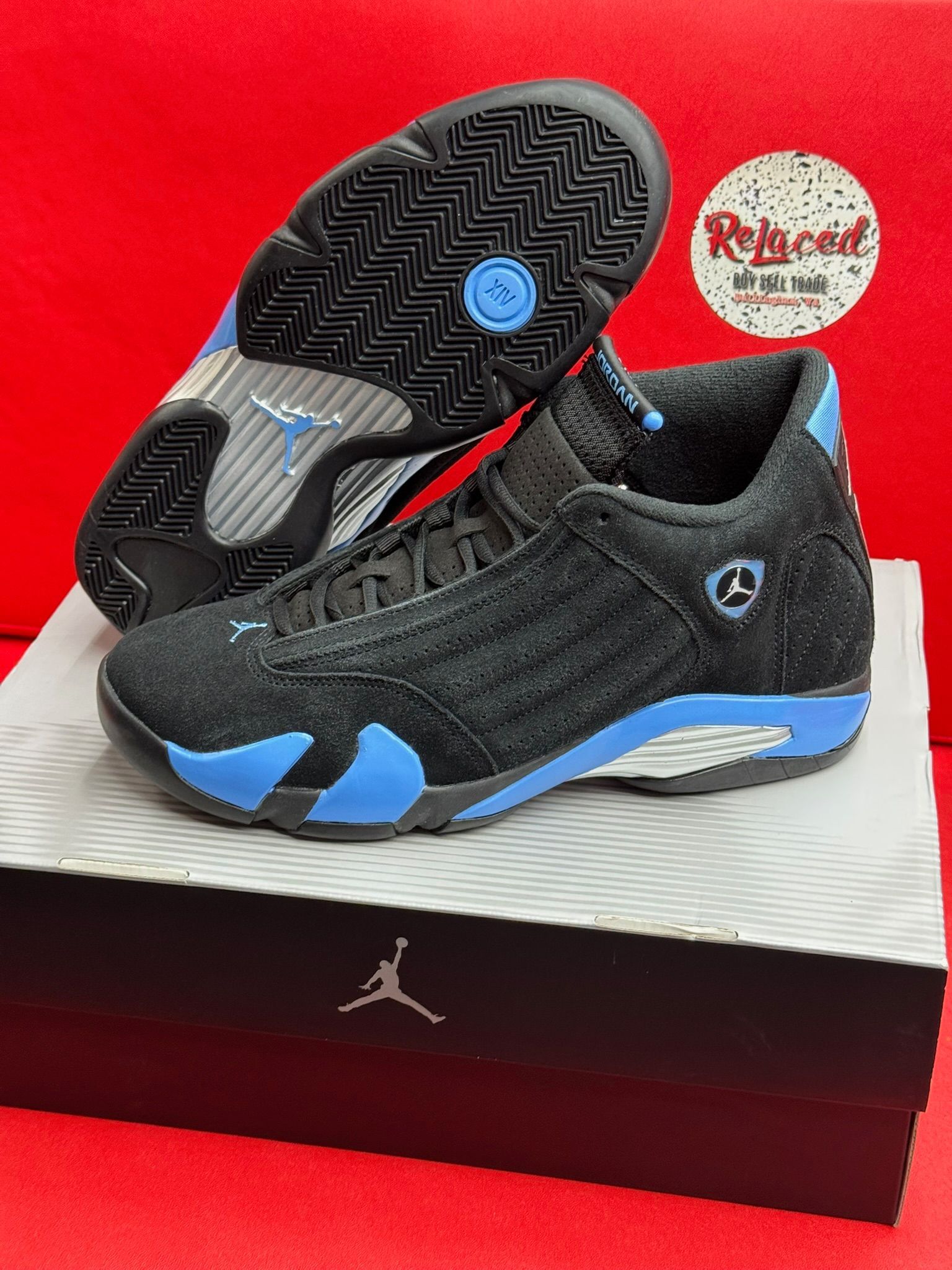 12M Jordan 14 Retro Black University Blue