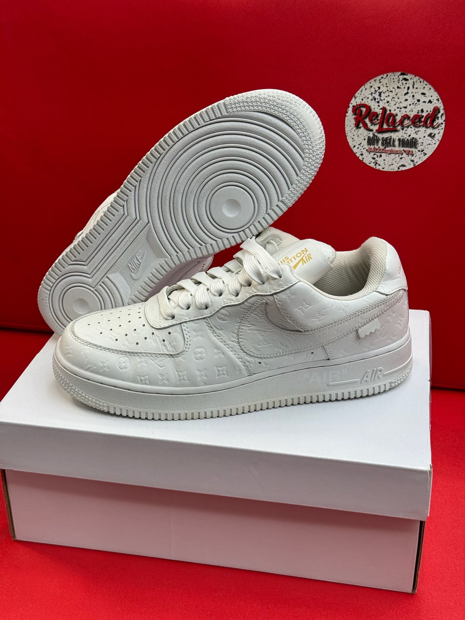 7.5M 9W Louis Vuitton X Off White X Nike Pure White