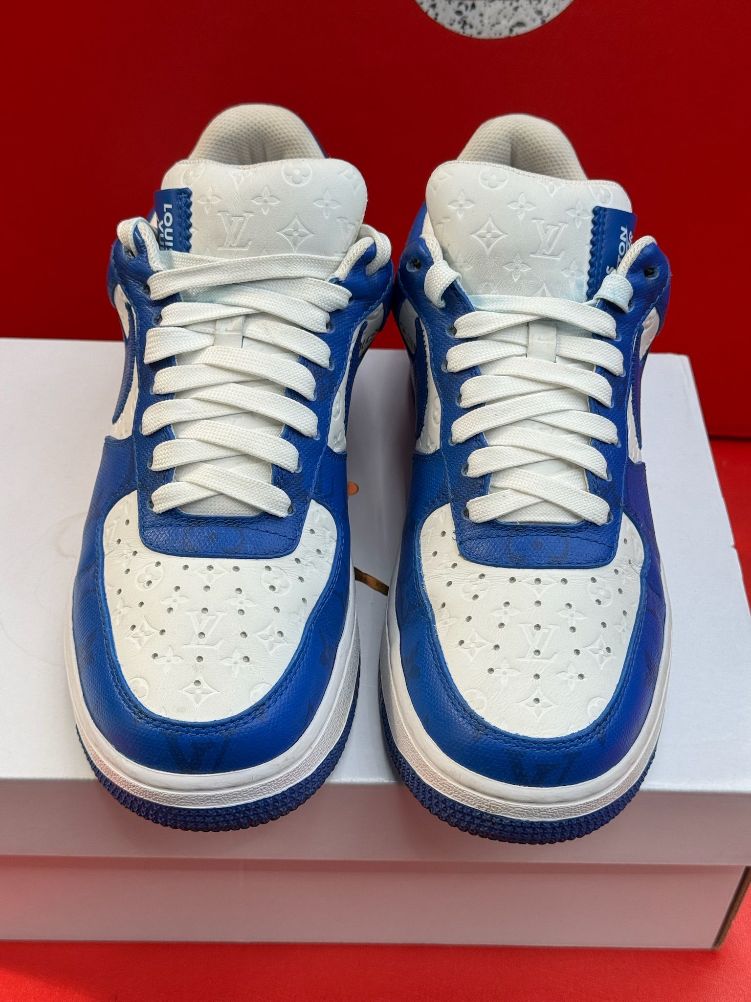 7.5M 9W Louis Vuitton X Off White X Nike White Blue