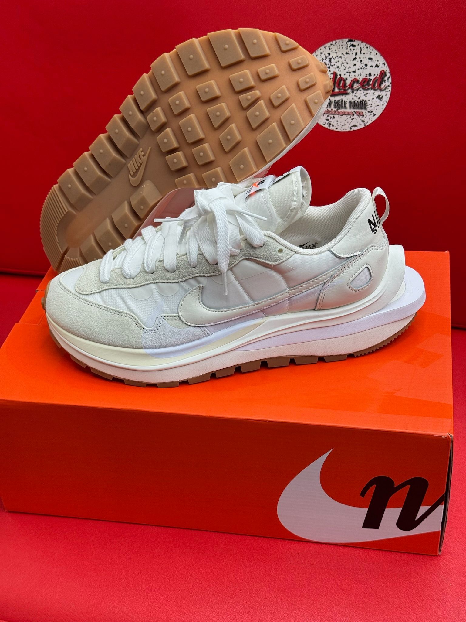 9.5M Nike Vapor Waffle X Sacai .Sail Gum.