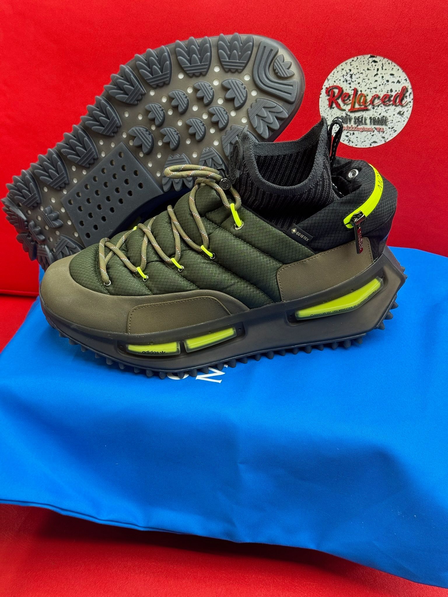 9.5M Adidas NMD Runner Moncler Olive Strata