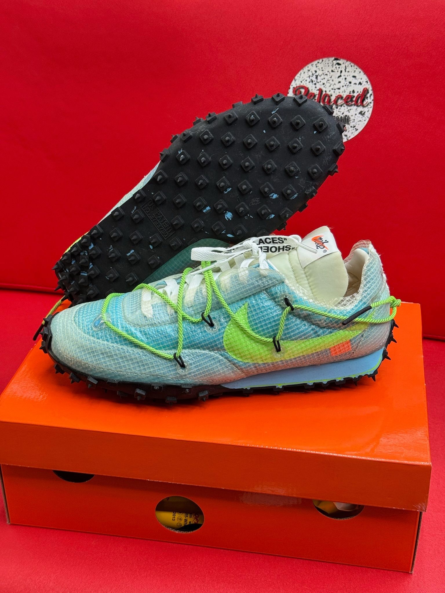 9.5M Off-White XNike Waffle racer Vivid Sky