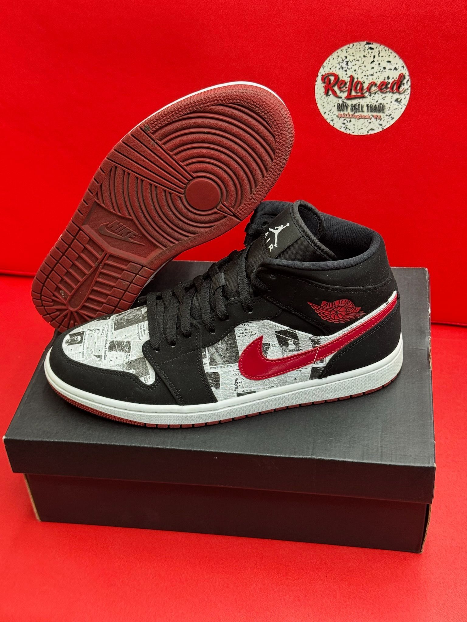 10.5M Jordan 1 Mid Newspaper Air Times