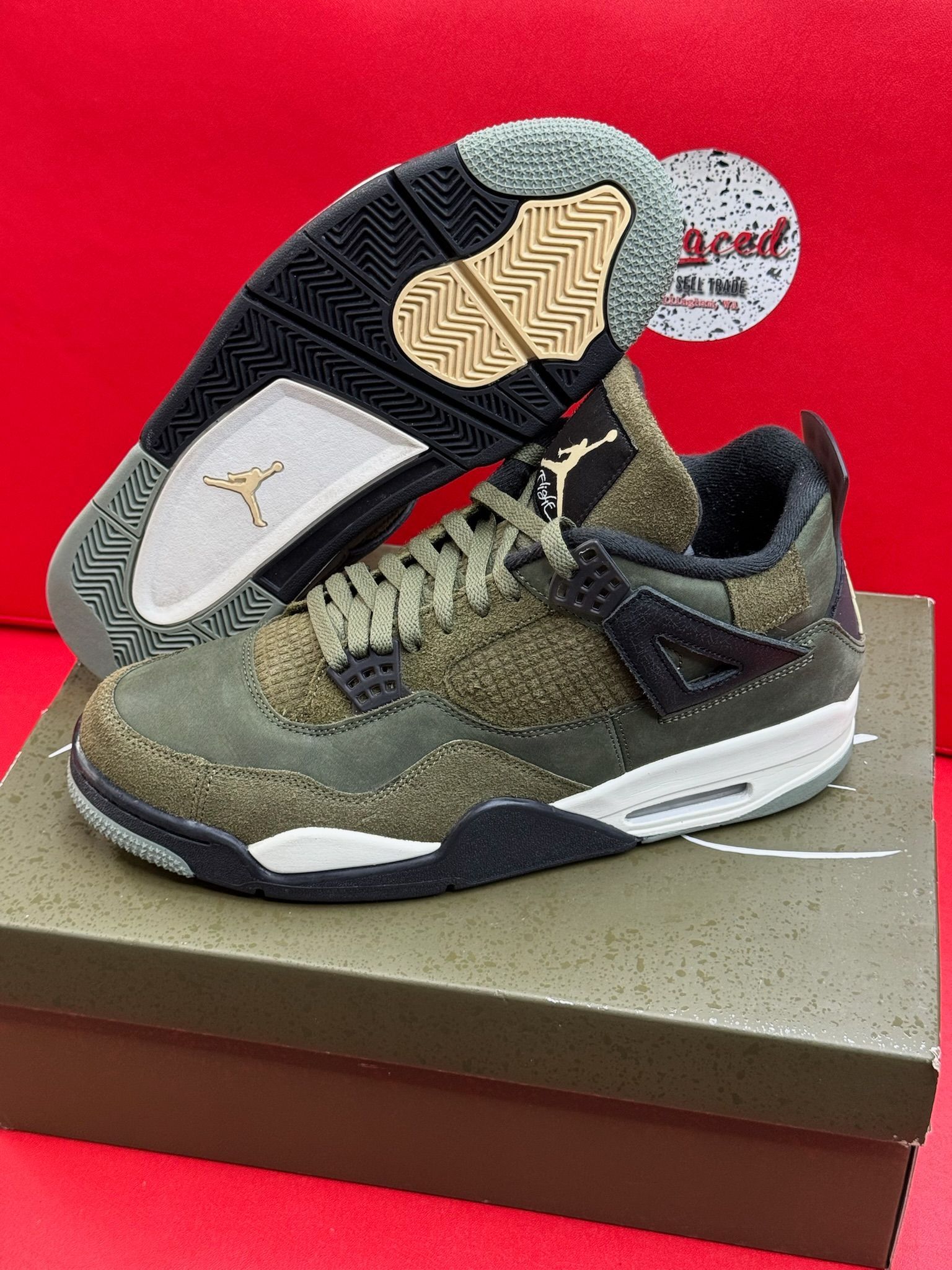 12M Jordan 4 Craft Med Olive Retro