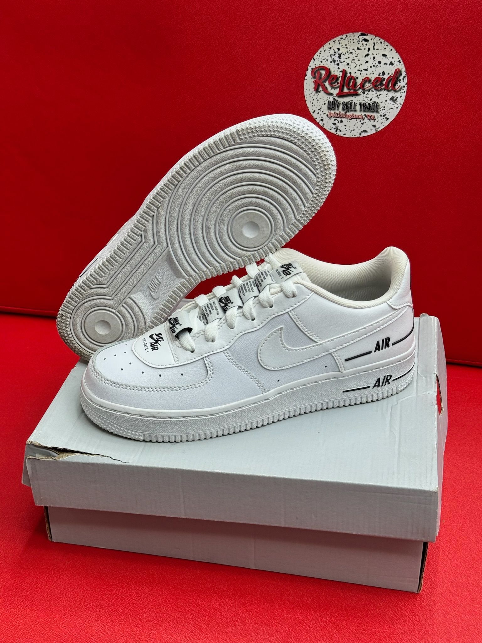 4.5Y Airforce 1 LV8 3 White Black