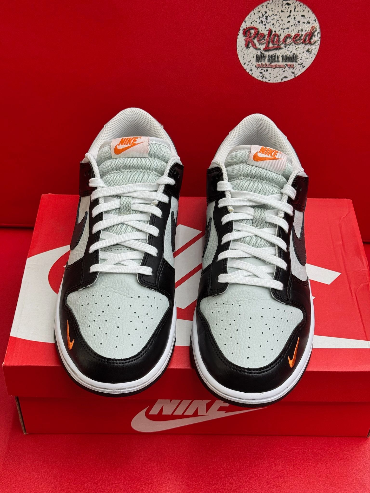 11.5M Nike Dunk Low Black Total Orange Mini Swoog