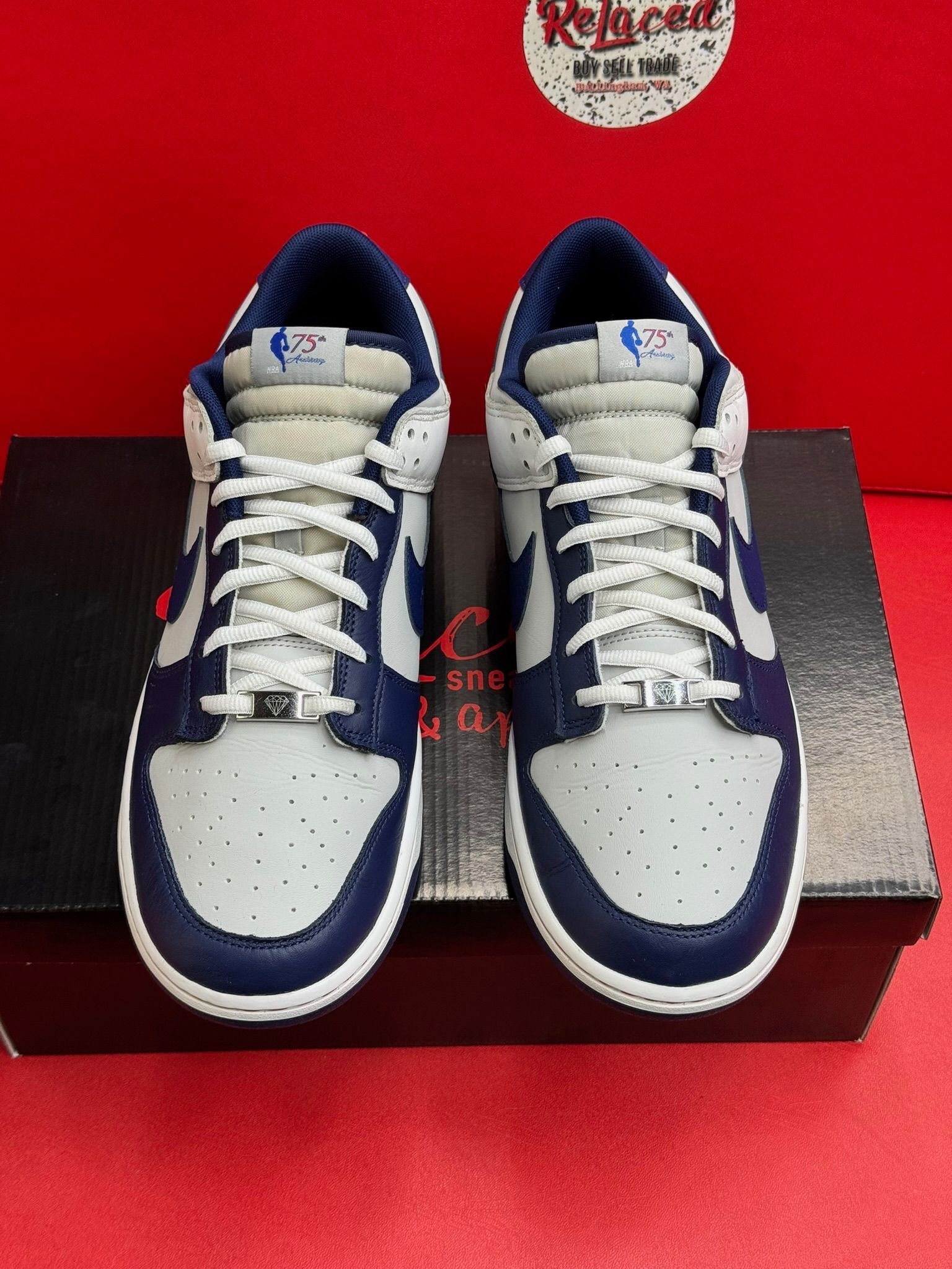 13M Nike Dunk Low EMB NBA 75th anniversary Brk Nets