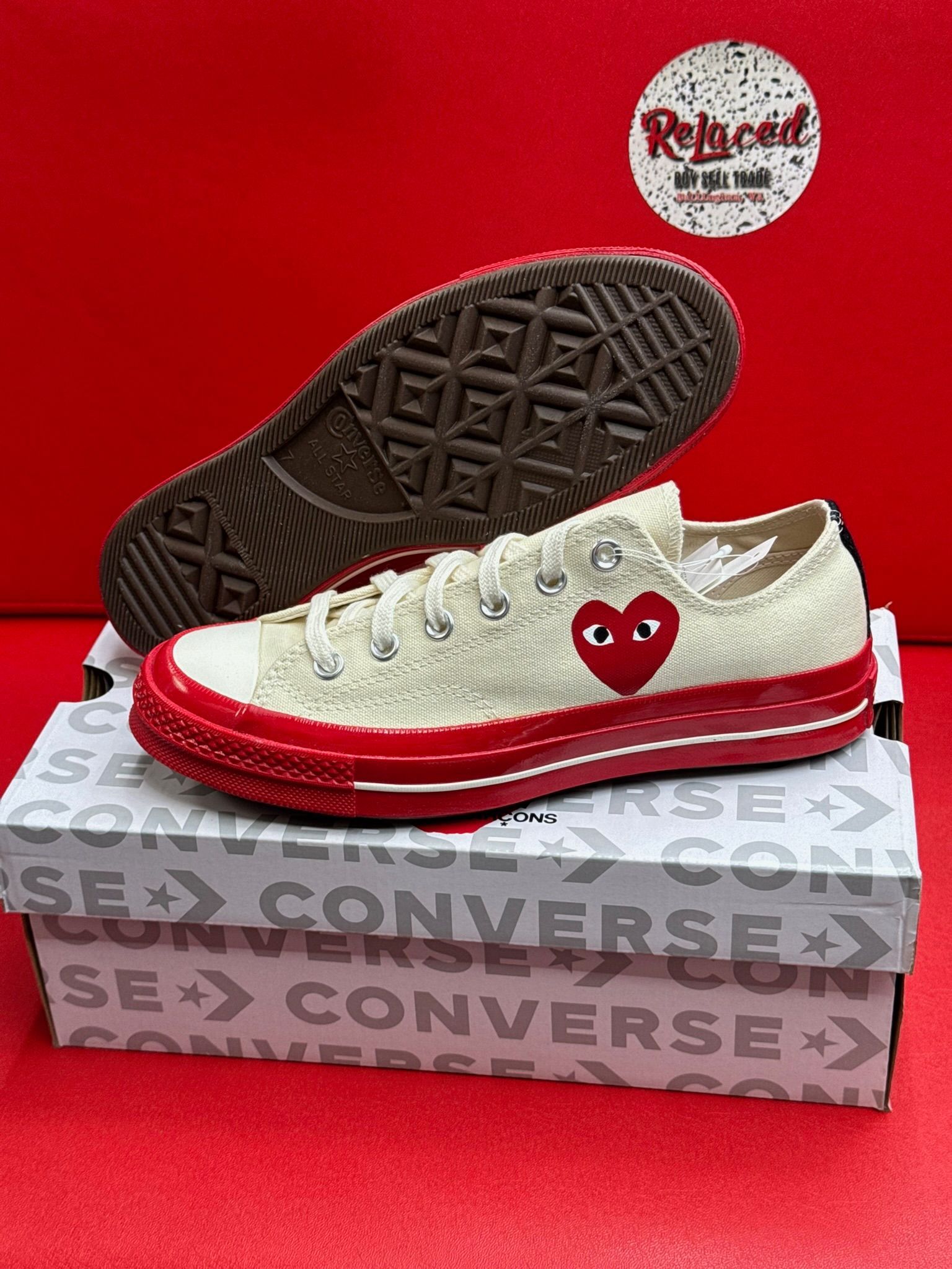 8W converse Chuck Taylor Comme Des Garcons Prestine Red