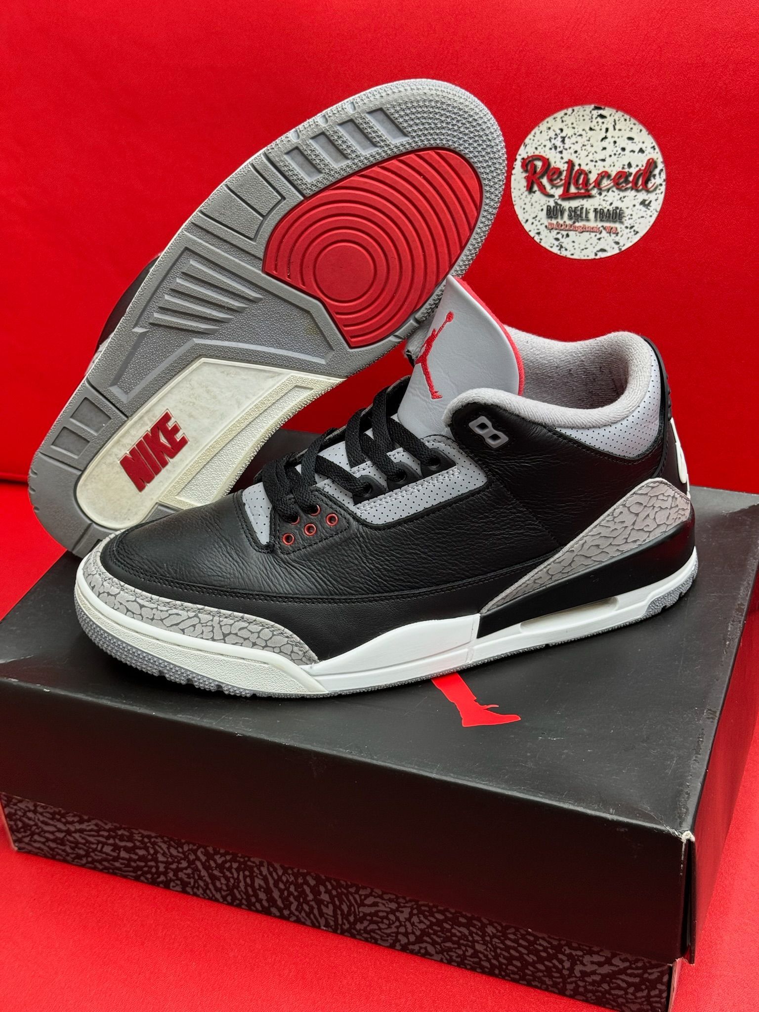 12M Jordan 3 Black Cement (2024)