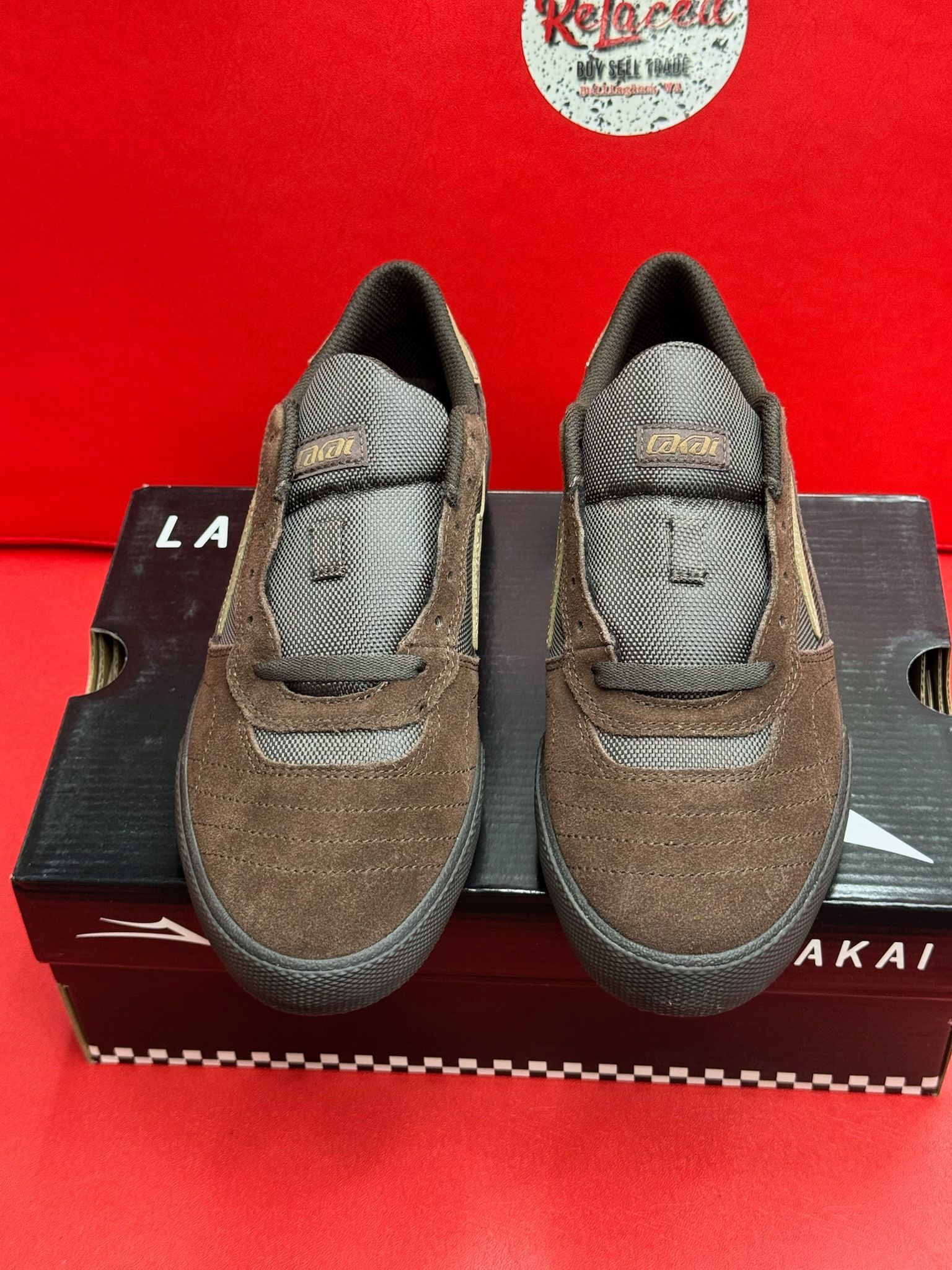 9M Lakai Cambridge Chestnut Suede Monochrome