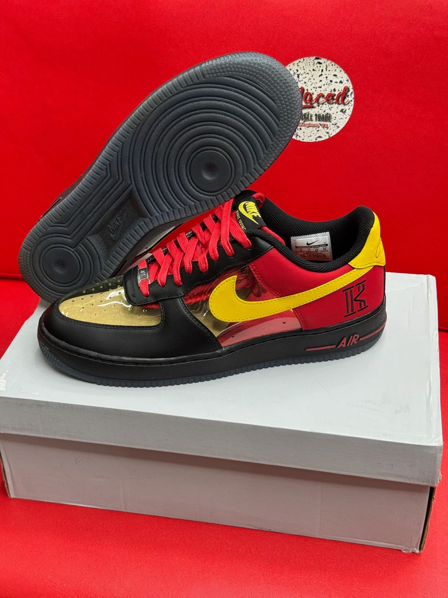 12M Air Force 1 Low Kyrie Irving Black Red
