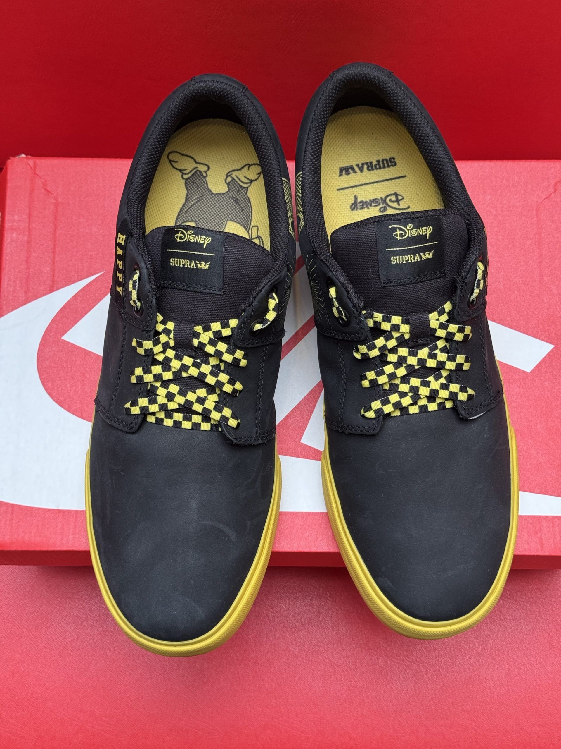 Black and yellow sneaker with 