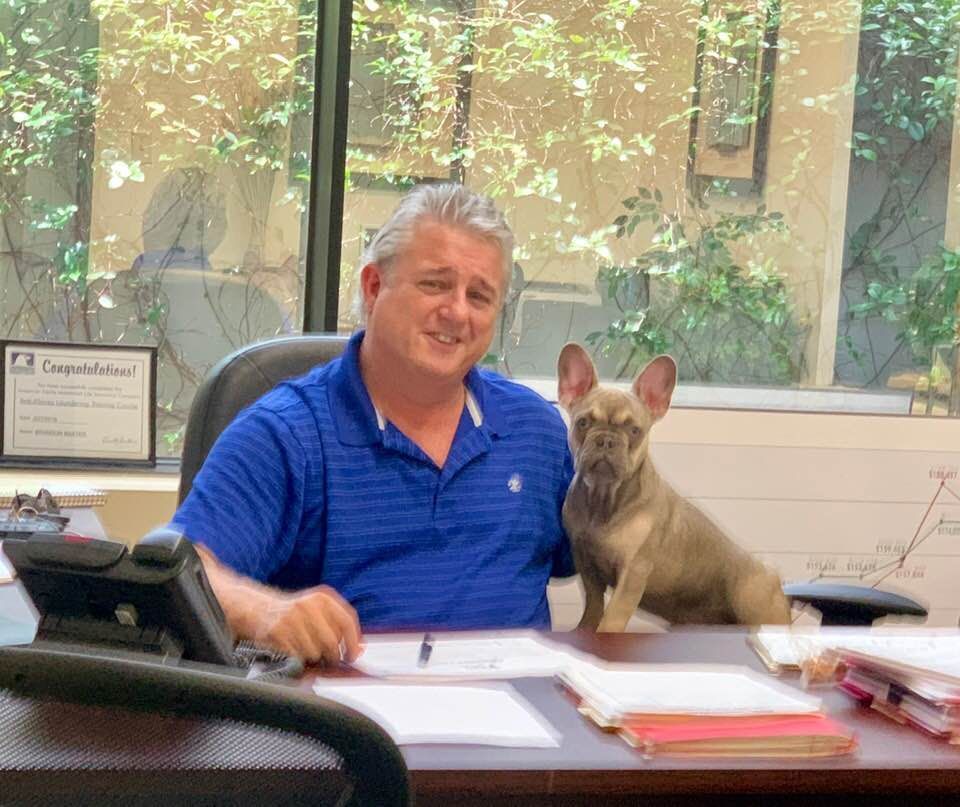 Brandon Baxter with his dog Henry