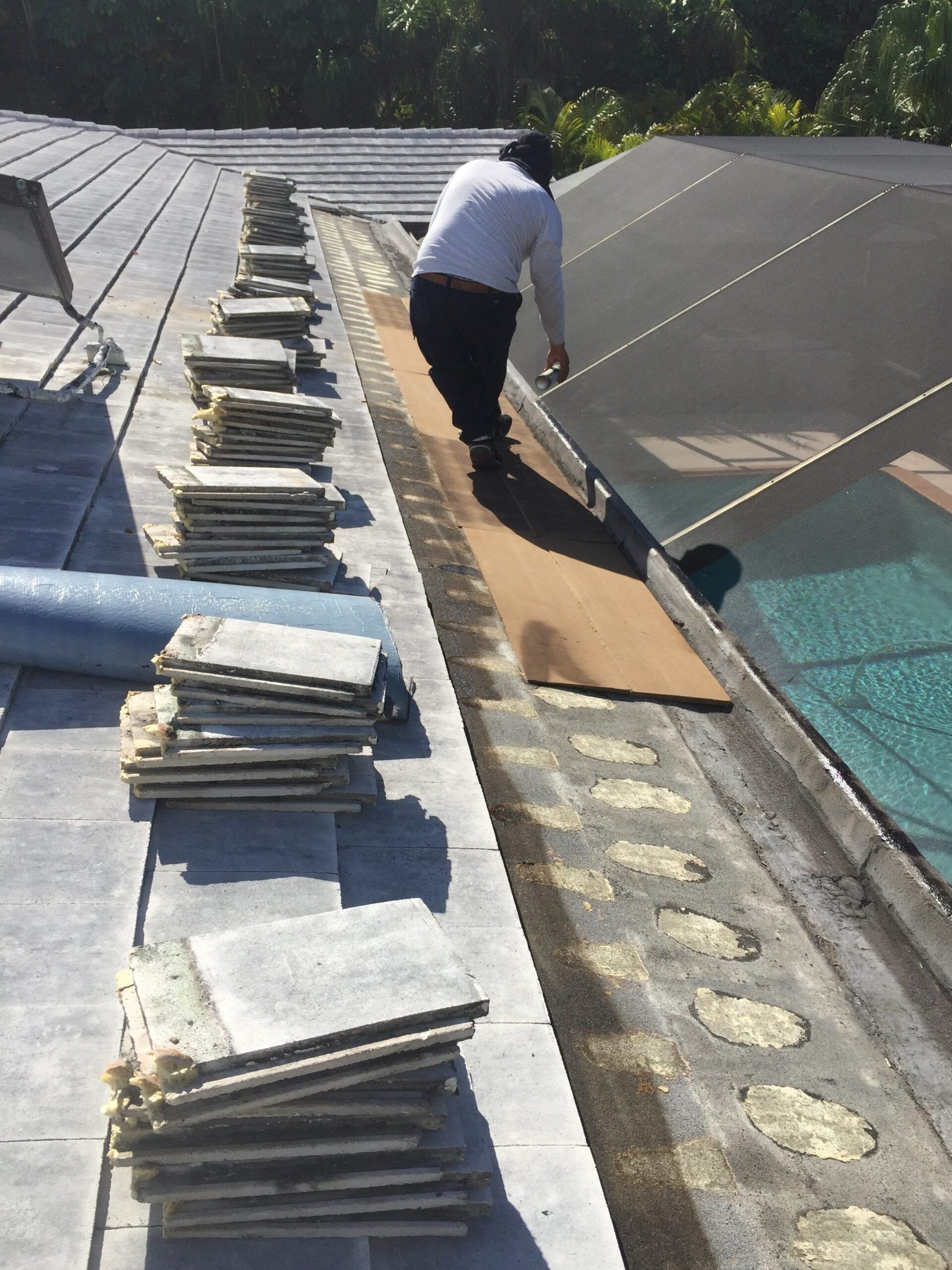 Asphalt Roofing Setup — Miami, FL — RTI Roofing Services