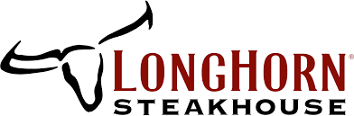Longhorn Steakhouse logo with black longhorn icon and red “LONGHORN” text