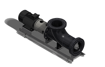 Propeller pump horisontal in line