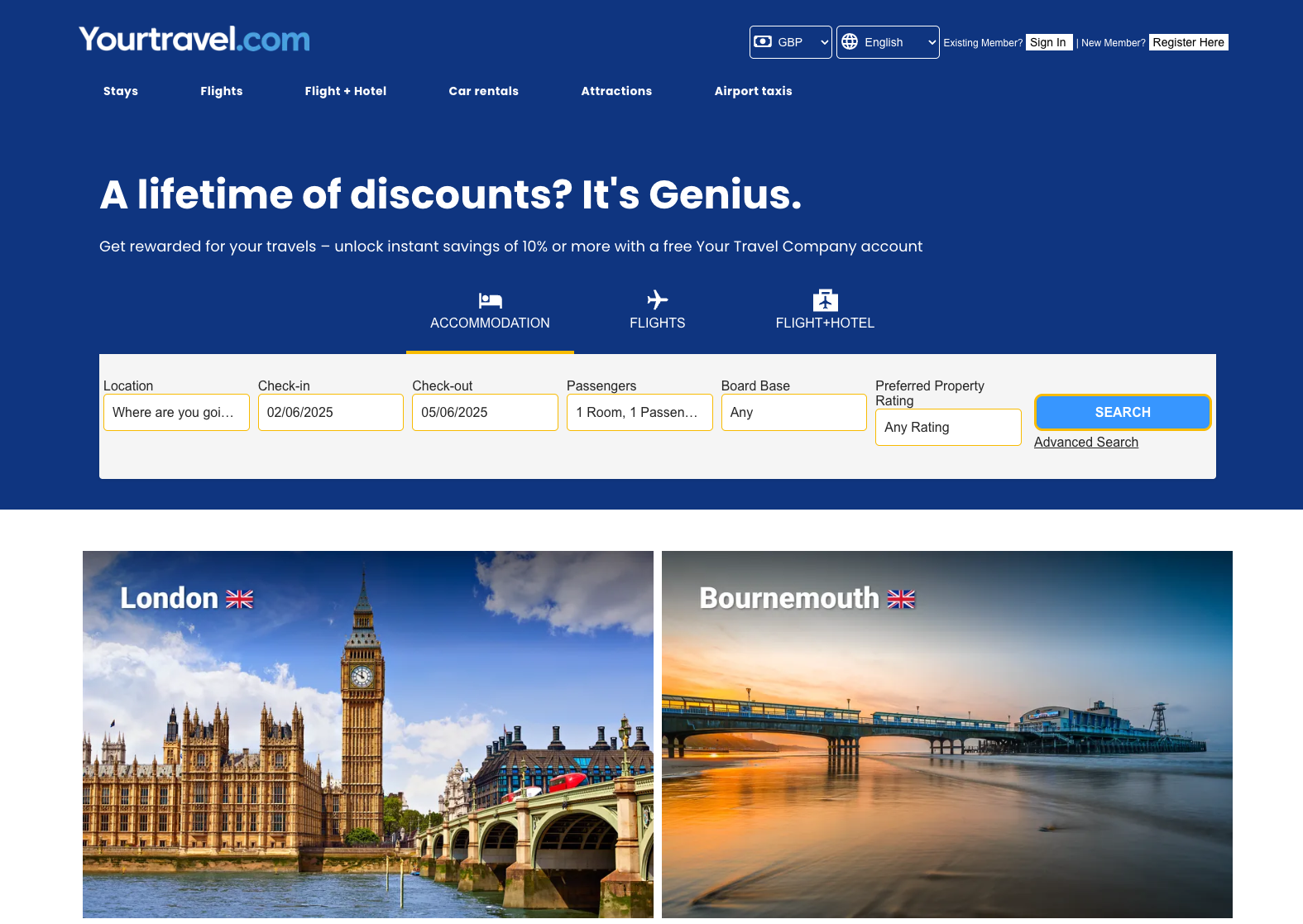 A website called yourtravel.com has a lifetime of discounts ? it 's genius.