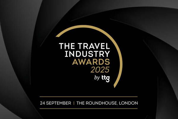 A poster for the travel industry awards in 2025