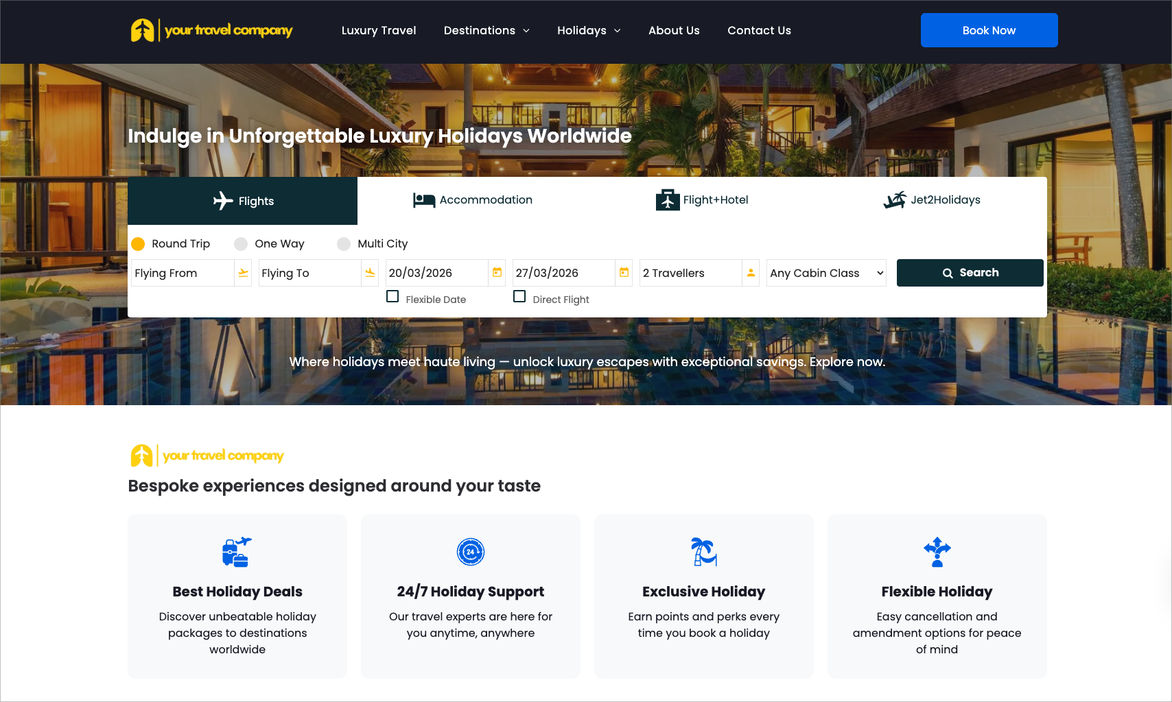 A screenshot of a website showing a variety of hotels.