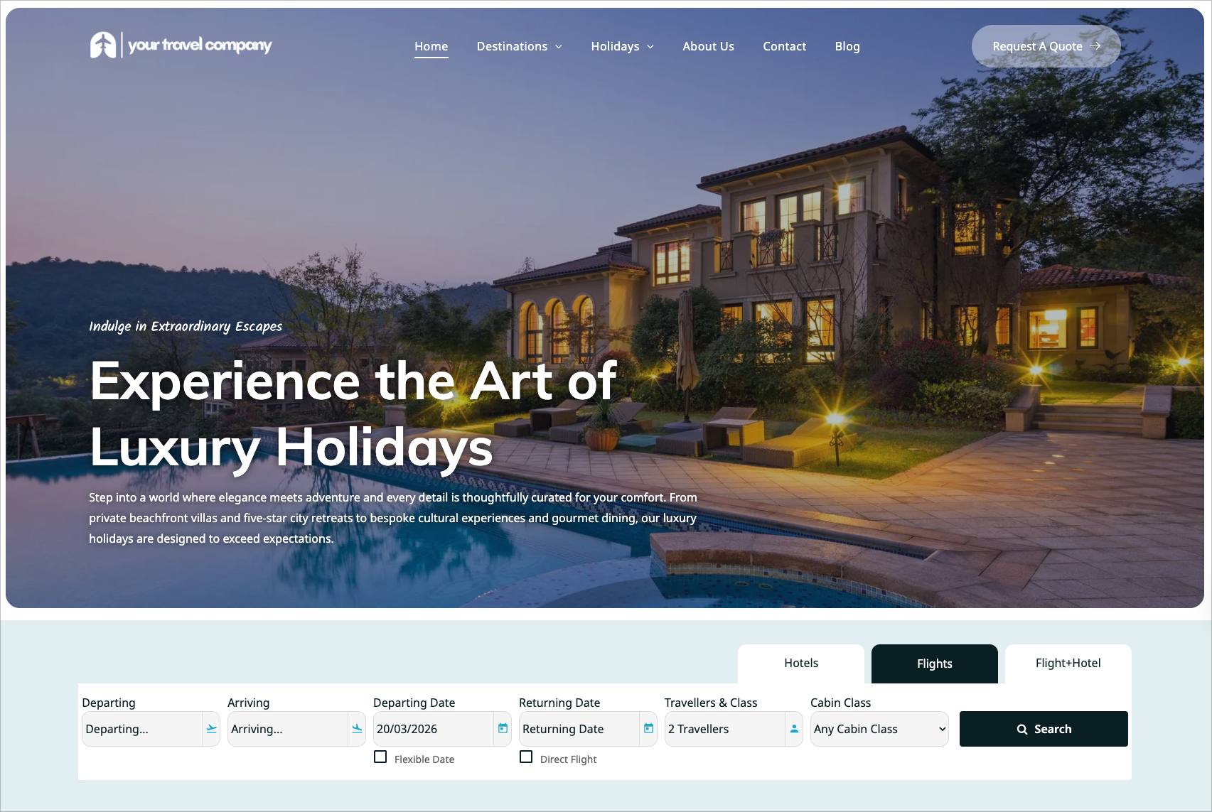 A screenshot of a website showing a variety of hotels.