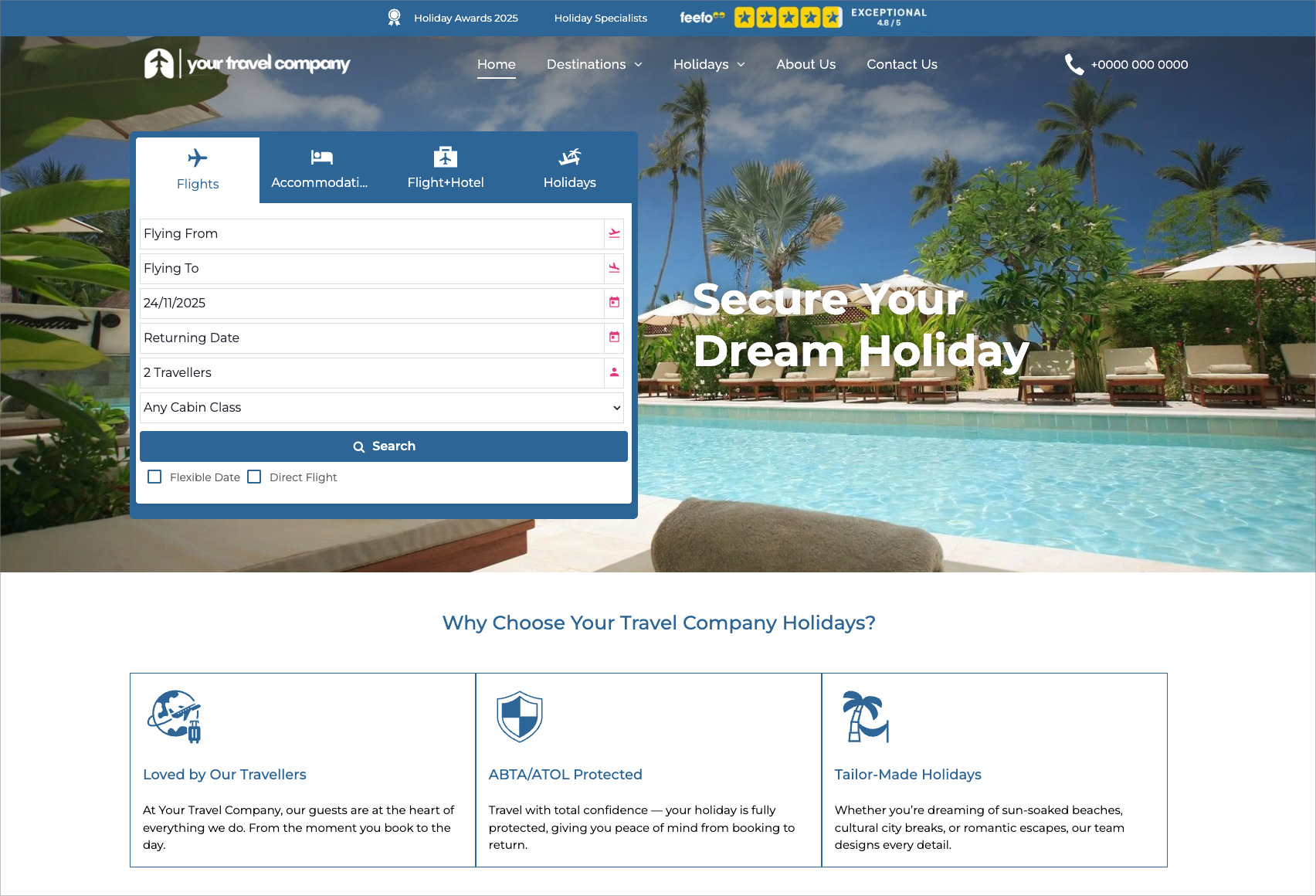A screenshot of a website showing a variety of hotels.