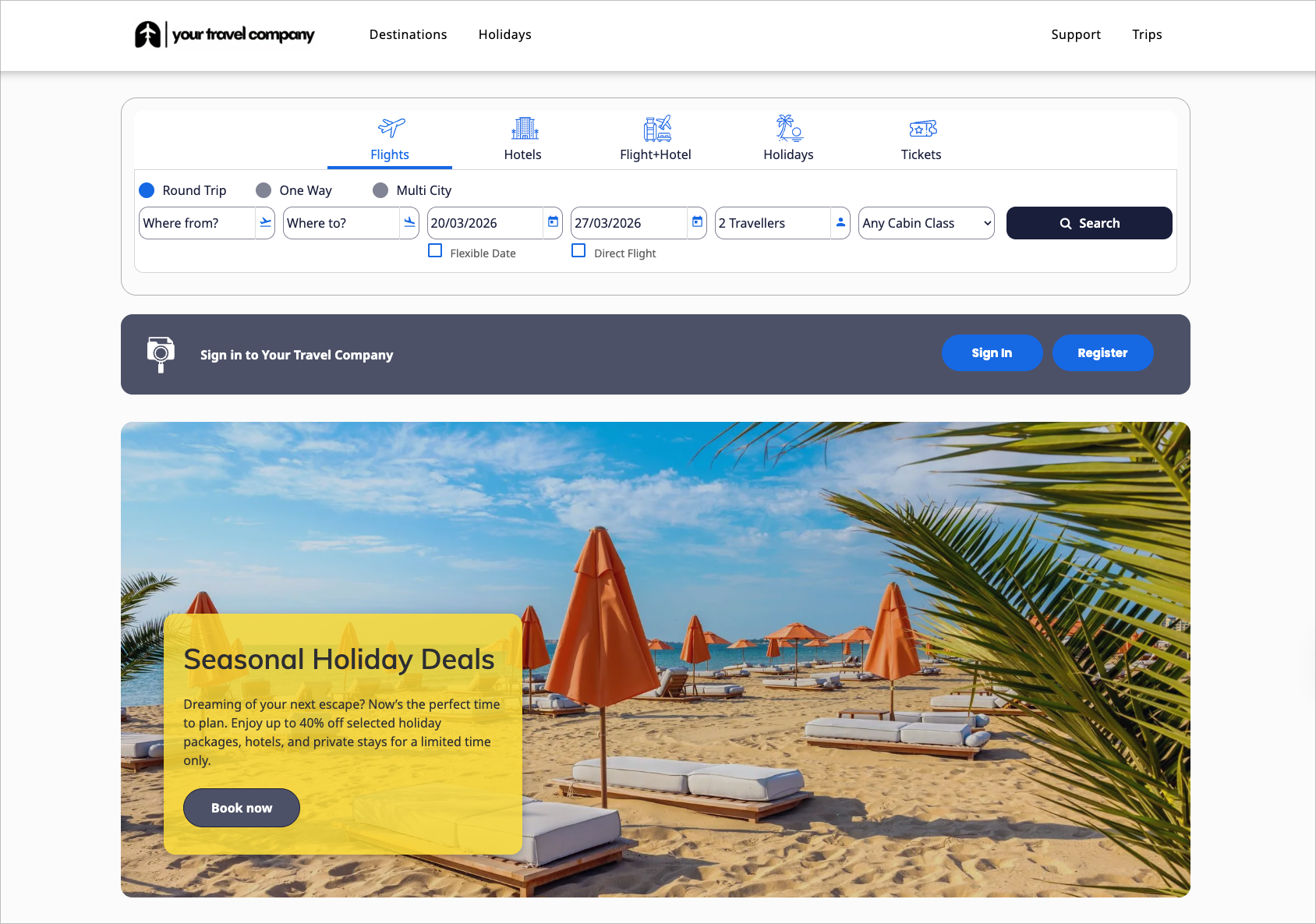 A screenshot of a website showing a variety of hotels.
