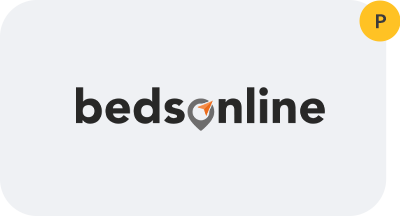 A bed online logo on a white background.