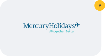The mercury holidays logo is on a white background.