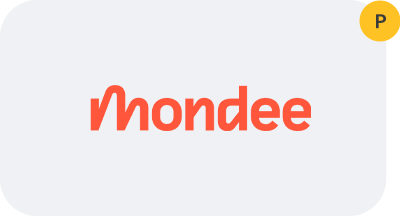 The word mondee is written in red on a white background.