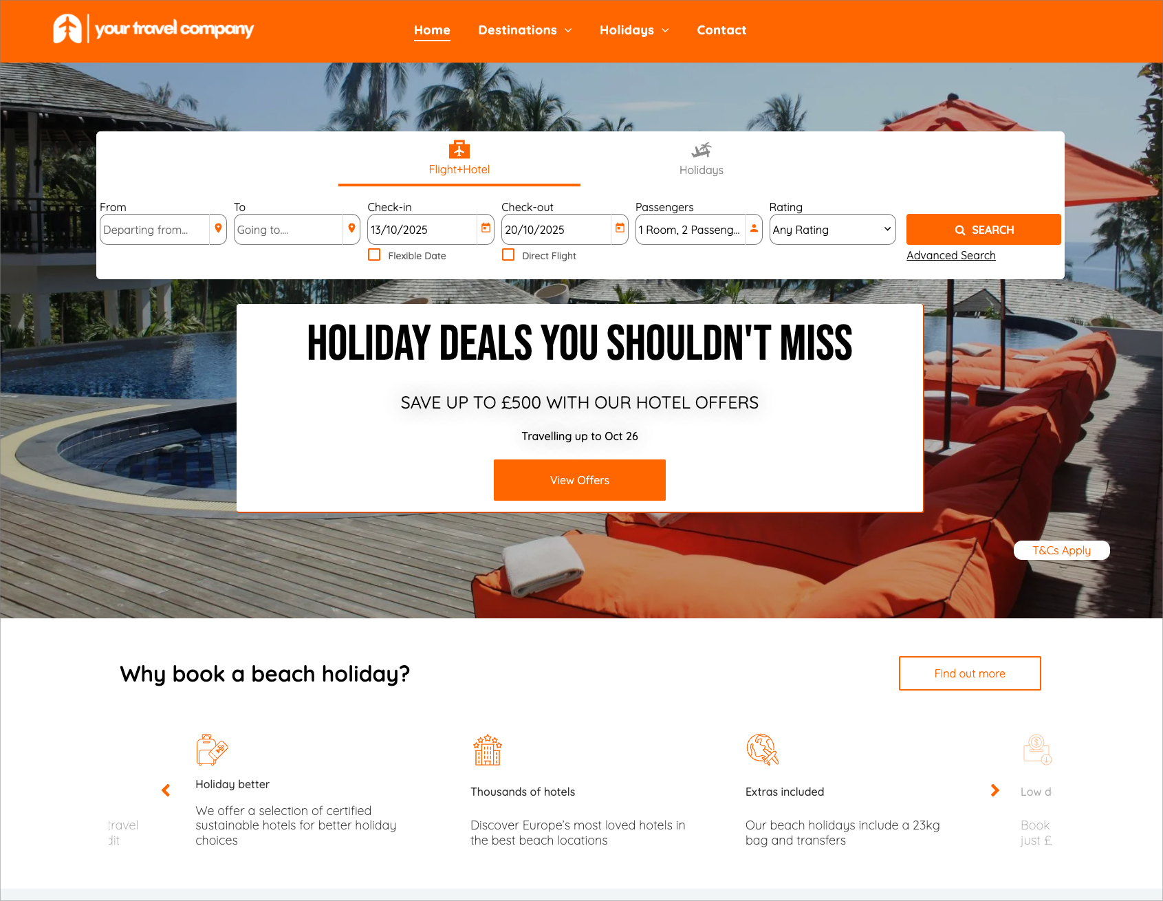 A screenshot of a website showing a variety of hotels.