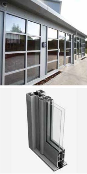 View of ultra secure aluminium doors