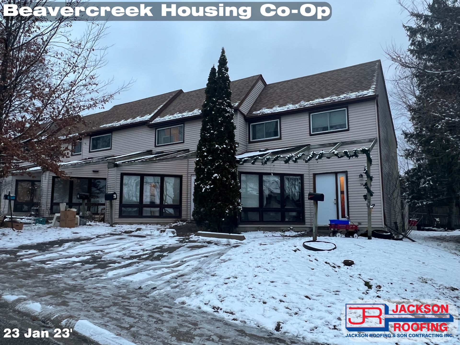 A picture of a beavercreek housing co-op on january 23