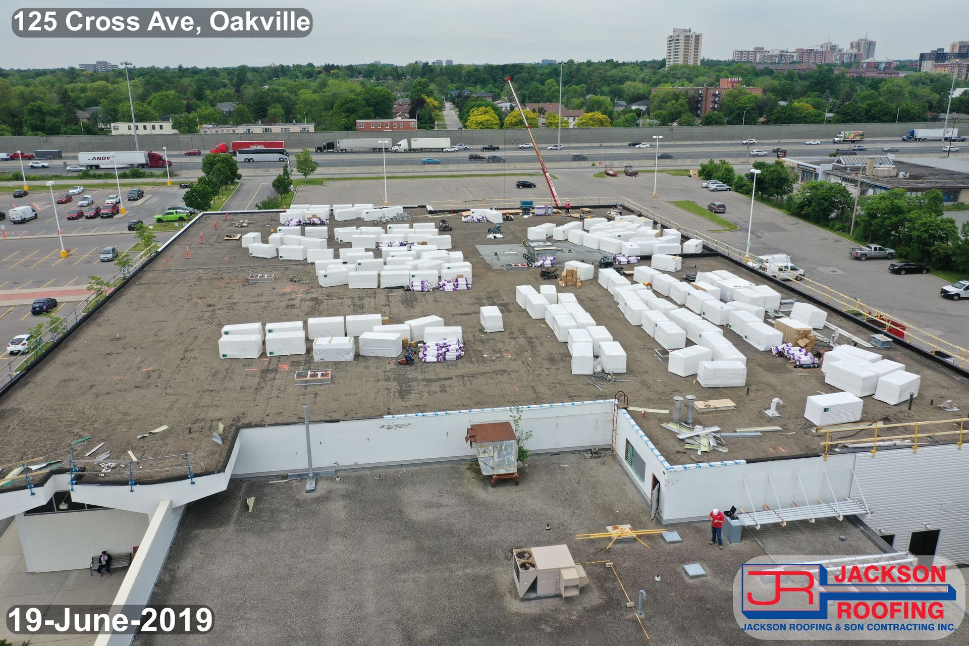 An aerial view of 125 cross ave oakville on june 19th 2019