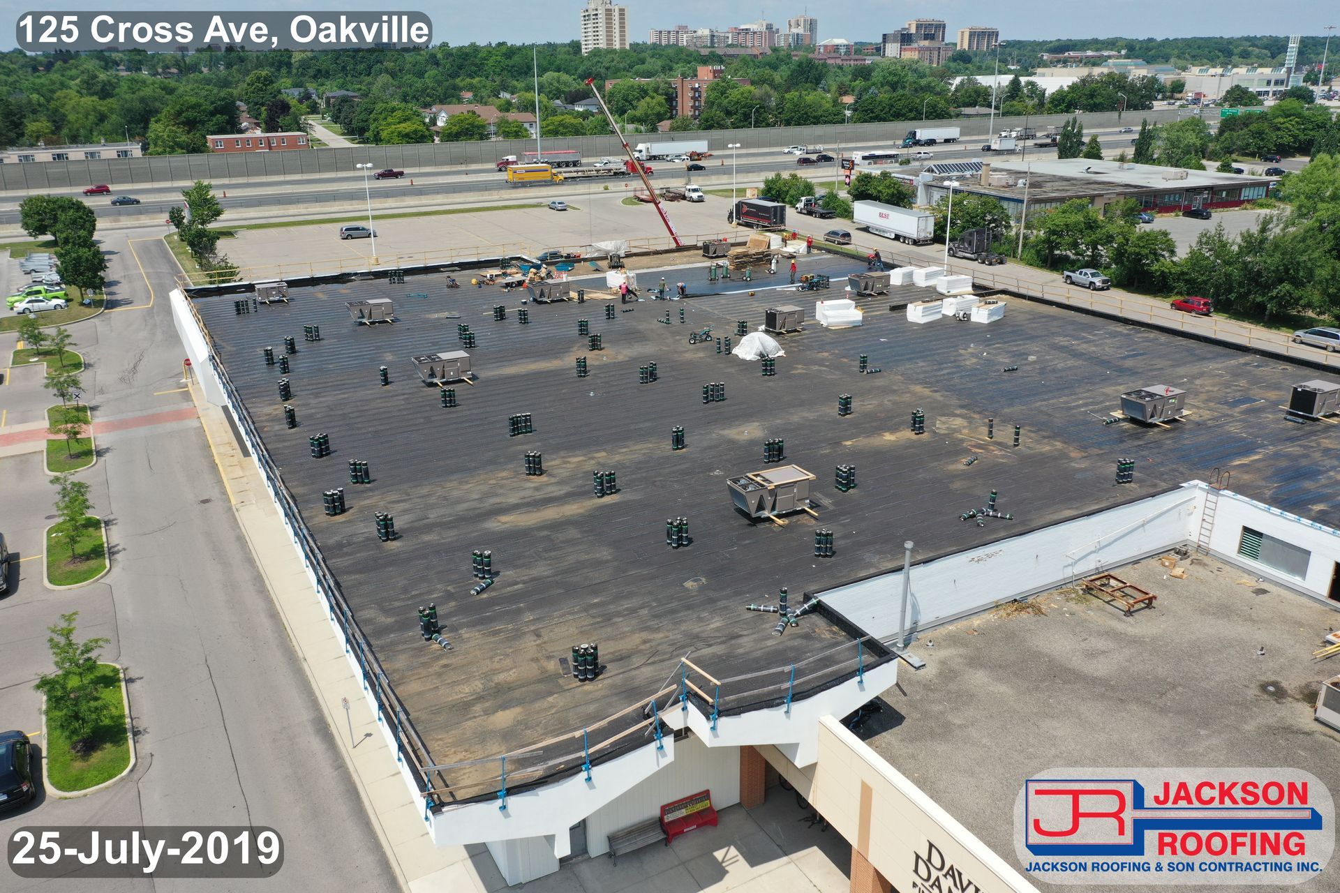 An aerial view of 125 cross ave oakville on july 25th 2019