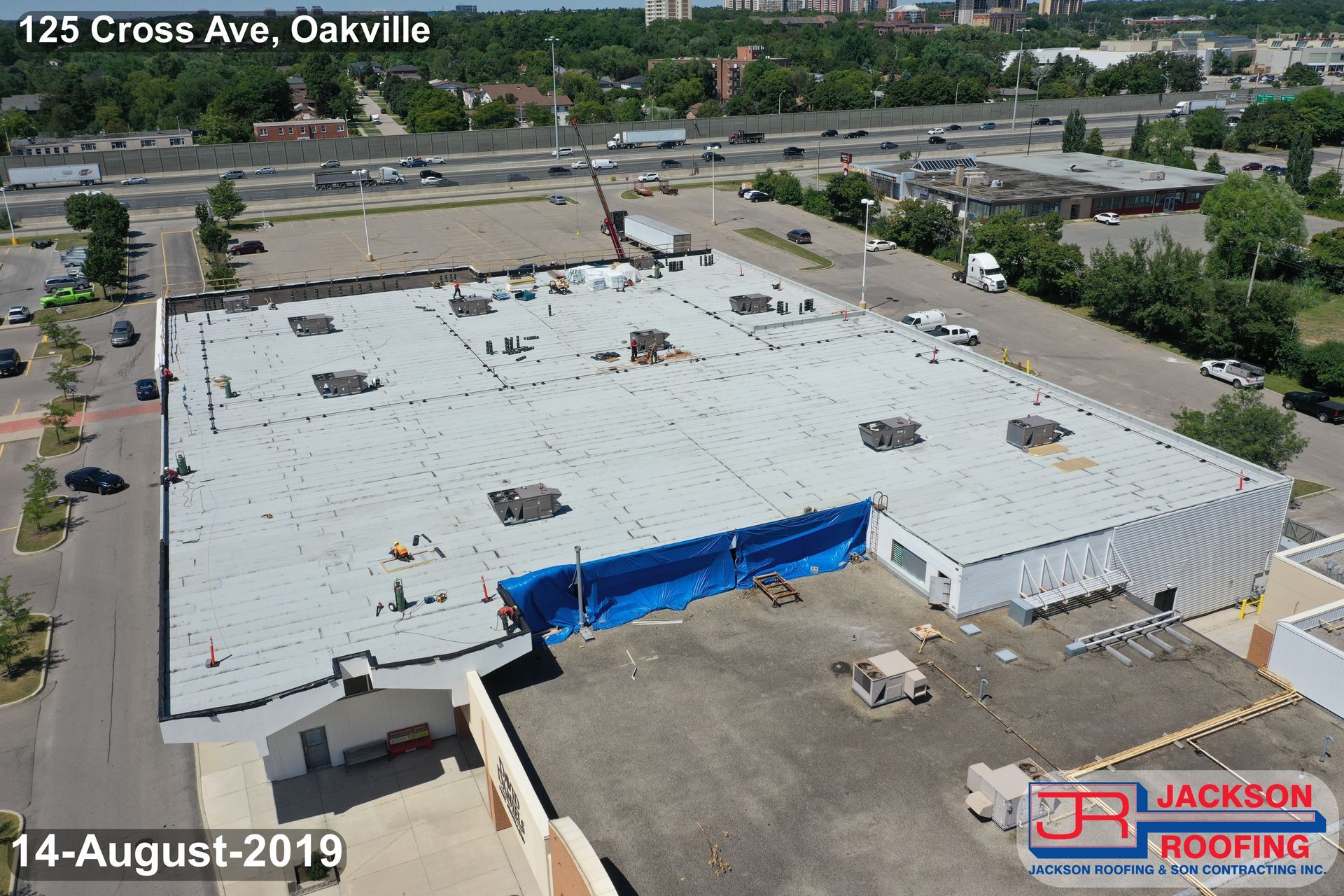 An aerial view of 125 cross ave oakville on august 14th 2019