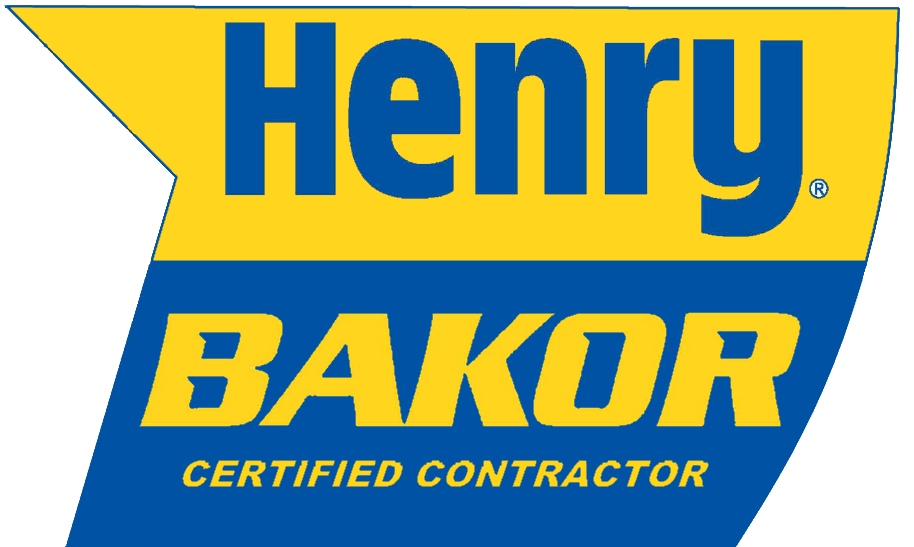 A logo for henry bakor certified contractor