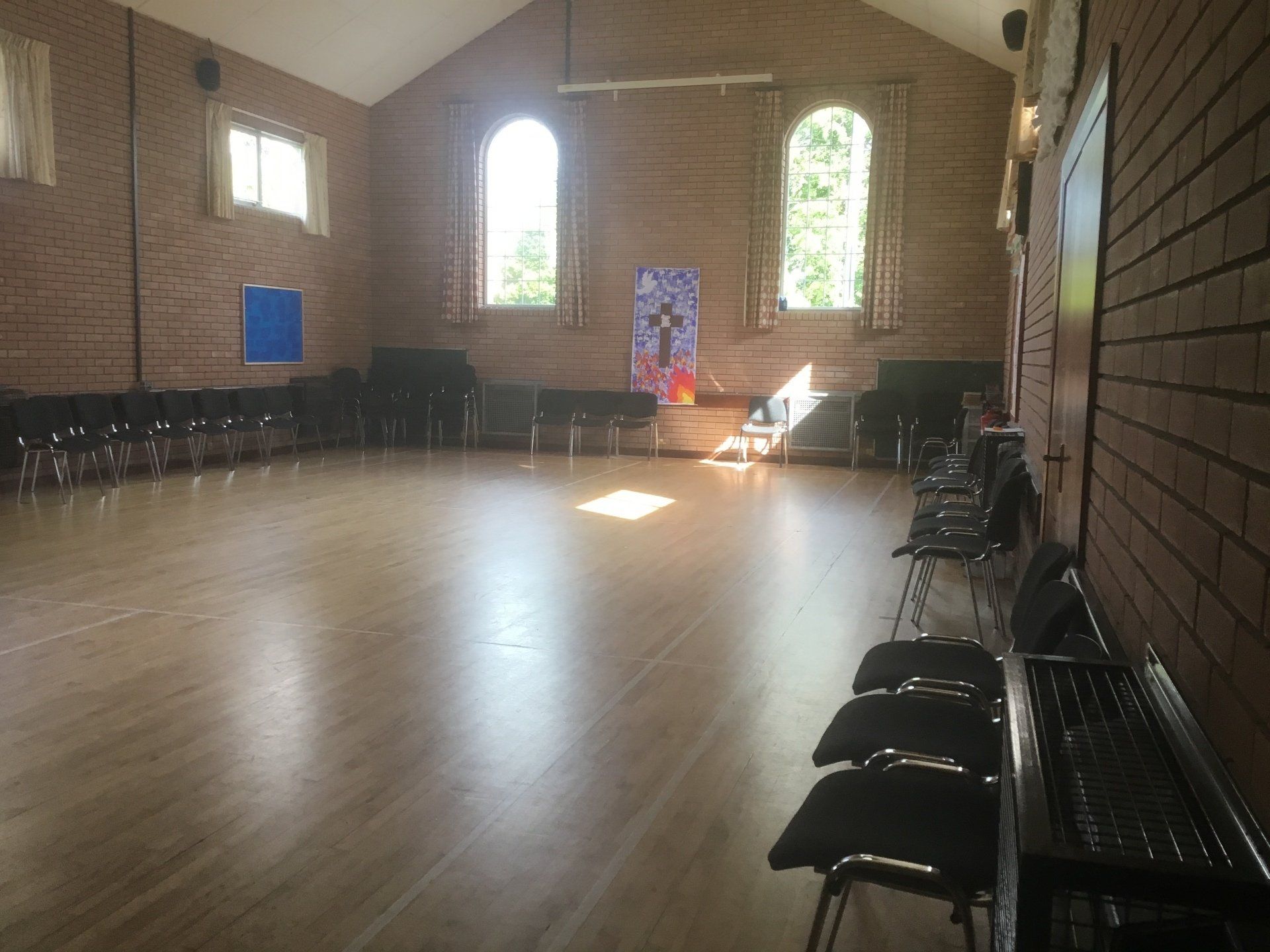 Photograph of the interior of the Church Hall at Craigmore Methodist Church