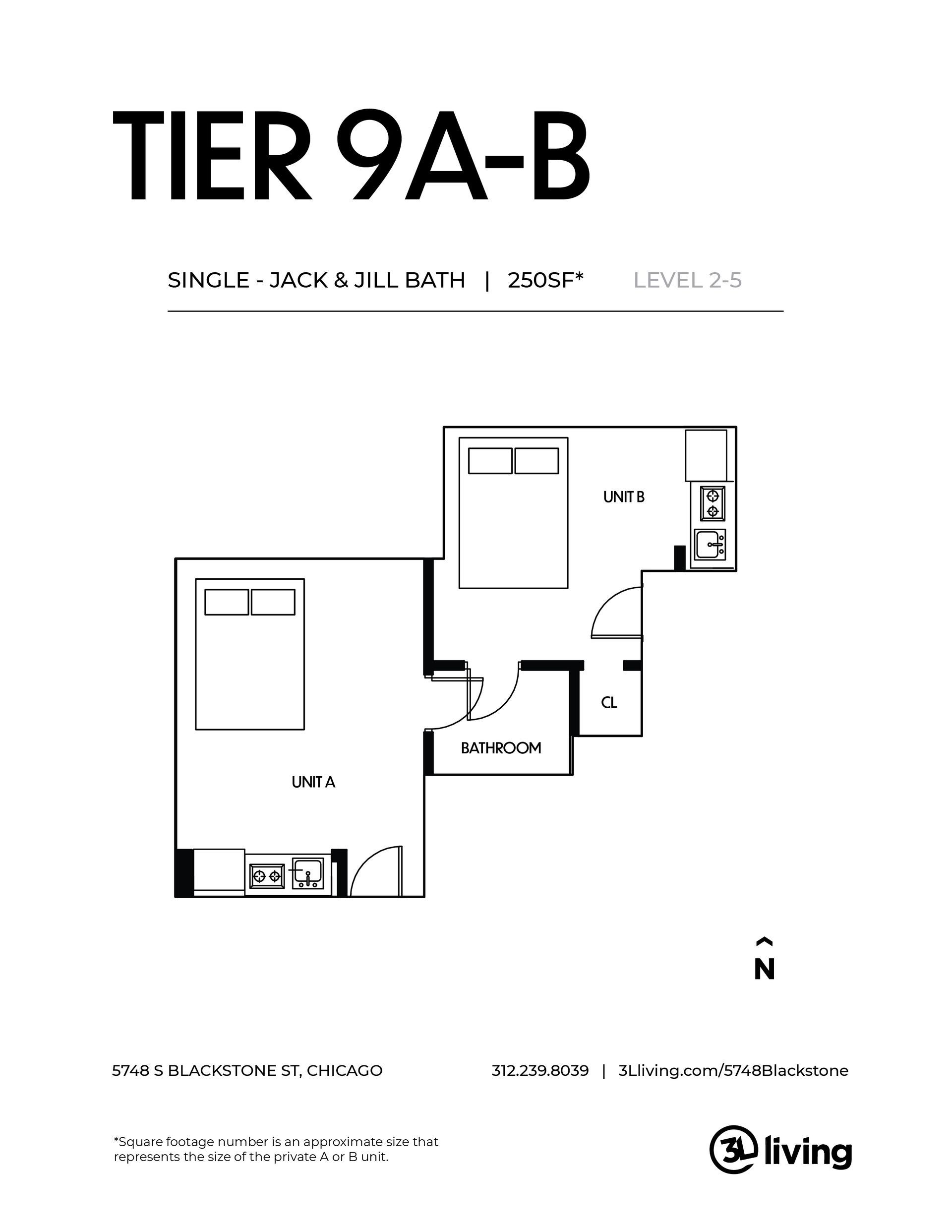 A black and white floor plan of a single bedroom apartment.