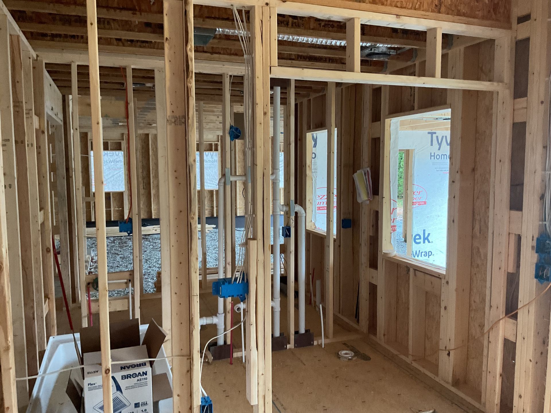 New Construction Wiring Rough In at Lancaster County residence
