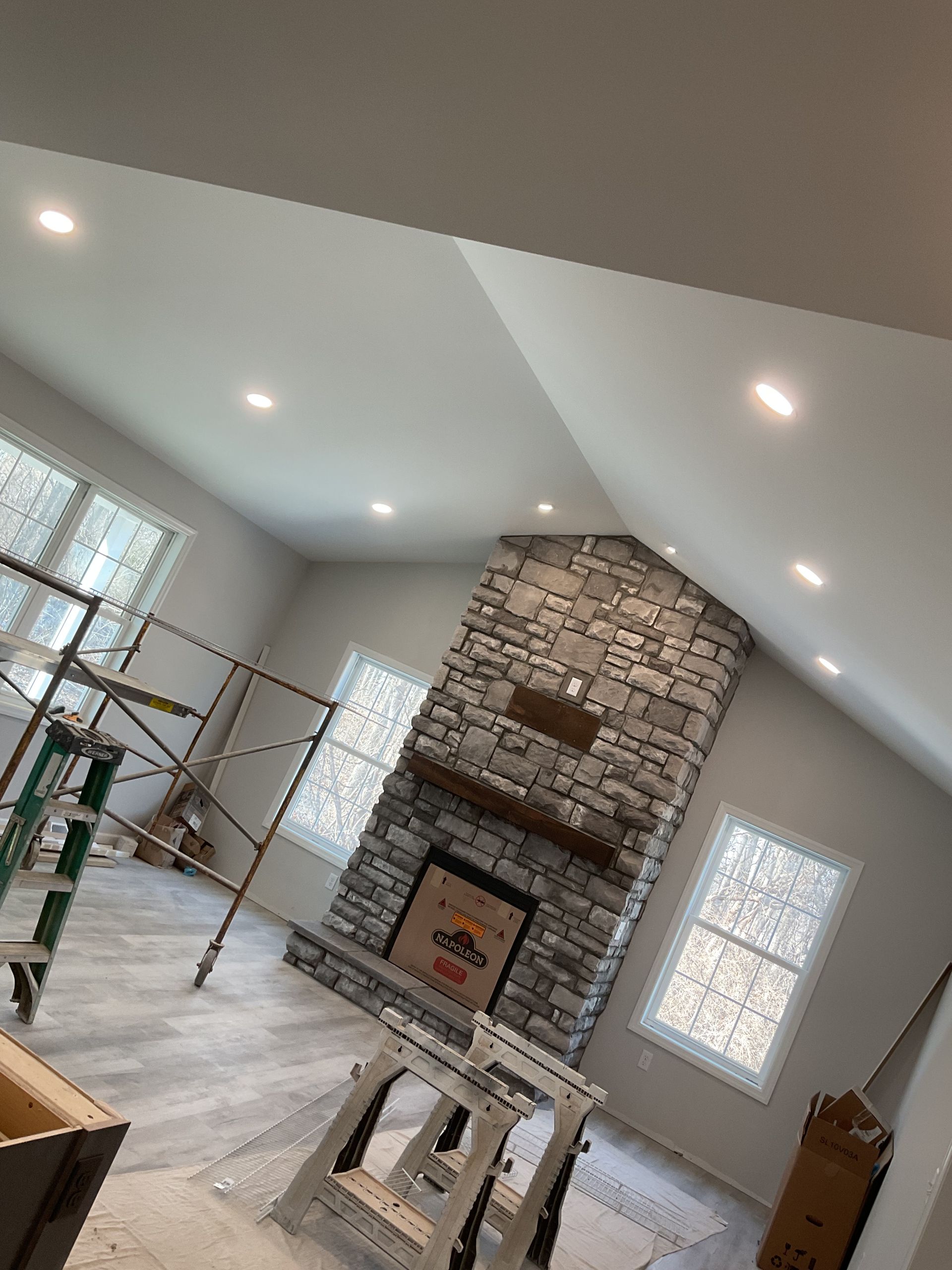 Ceiling fan installation with new box bracing in Chester County