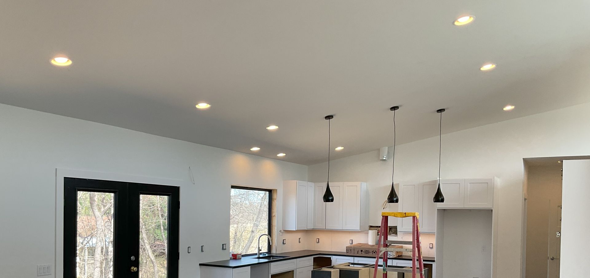 Recessed kitchen lighting installed by Ibach's Electrical Services in Lancaster, PA