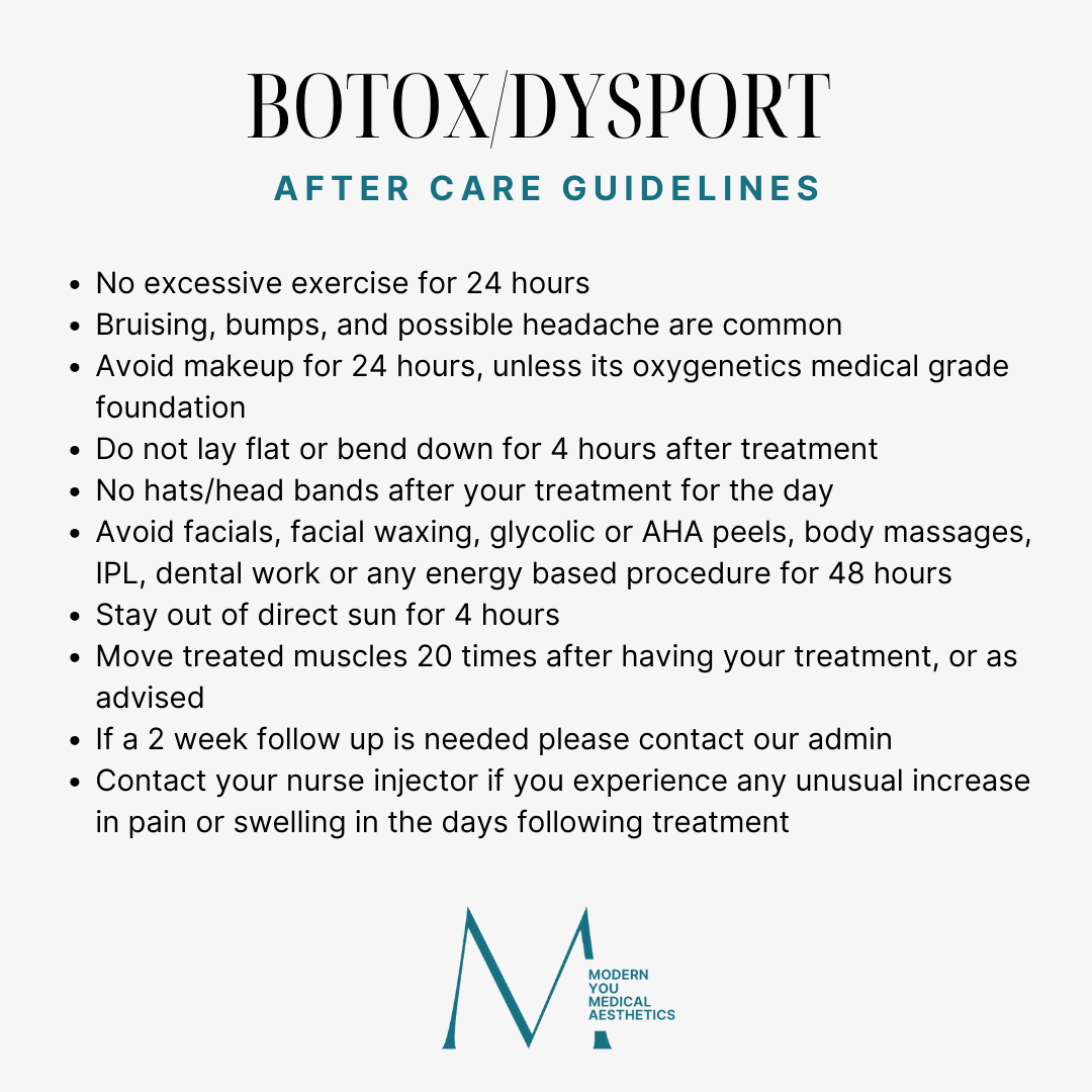 botox aftercare