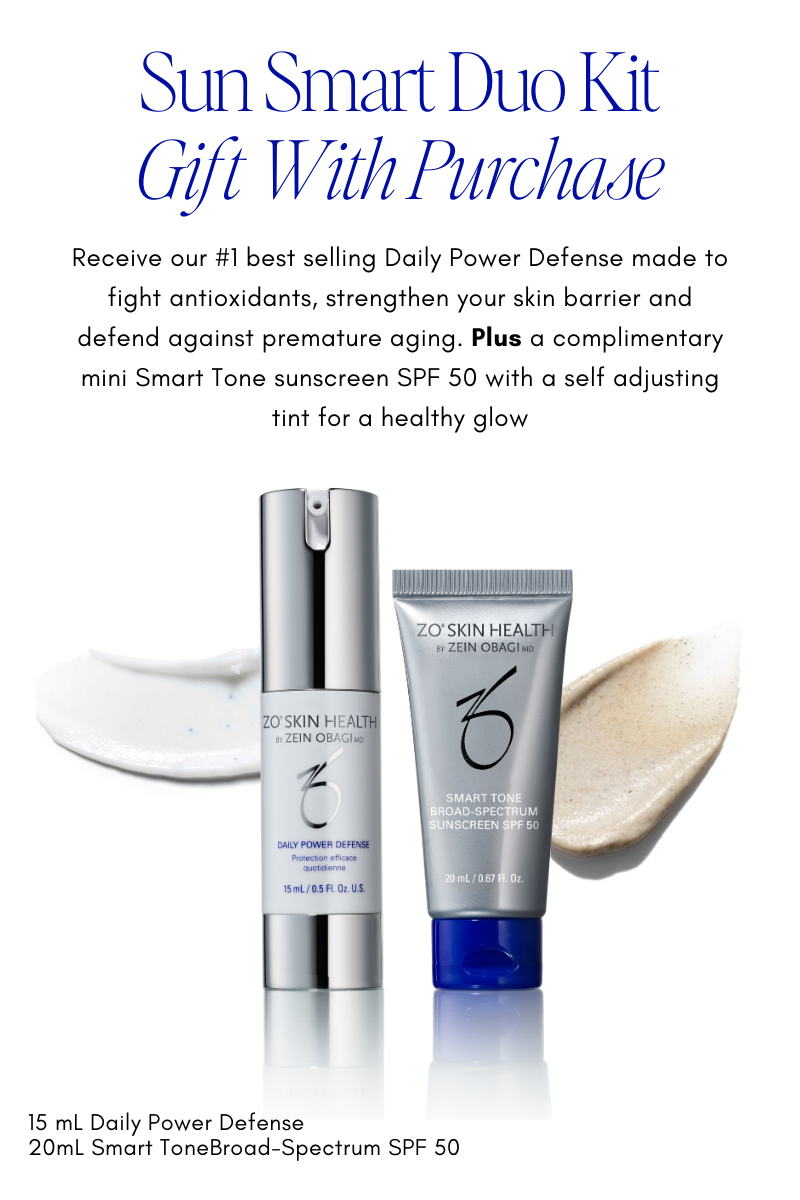 Zo Skin Health Sale, zo skin health gift with purchase, smart tone sunscreen zo skin health, daily power defense zo skin health