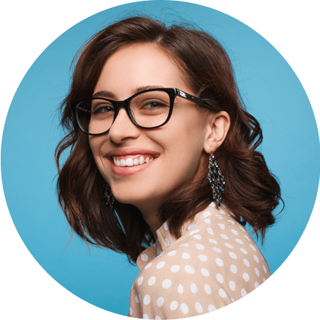 Smiling Woman Posing in Glasses | Mordialloc, Vic | Mordialloc Optical